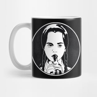 WEDNESDAY - The Addams Family (Circle Black and White) Mug